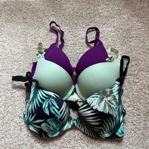 Lot of 3 Victoria’s Secret Pink Wear Everywhere Push-up bras